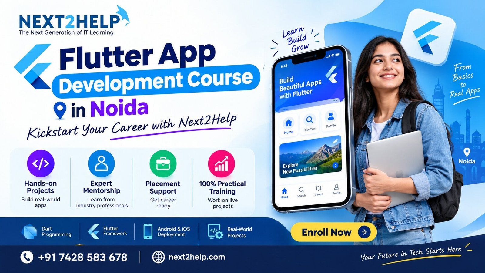 Flutter Training in Noida for Mobile App Development – Next2Help